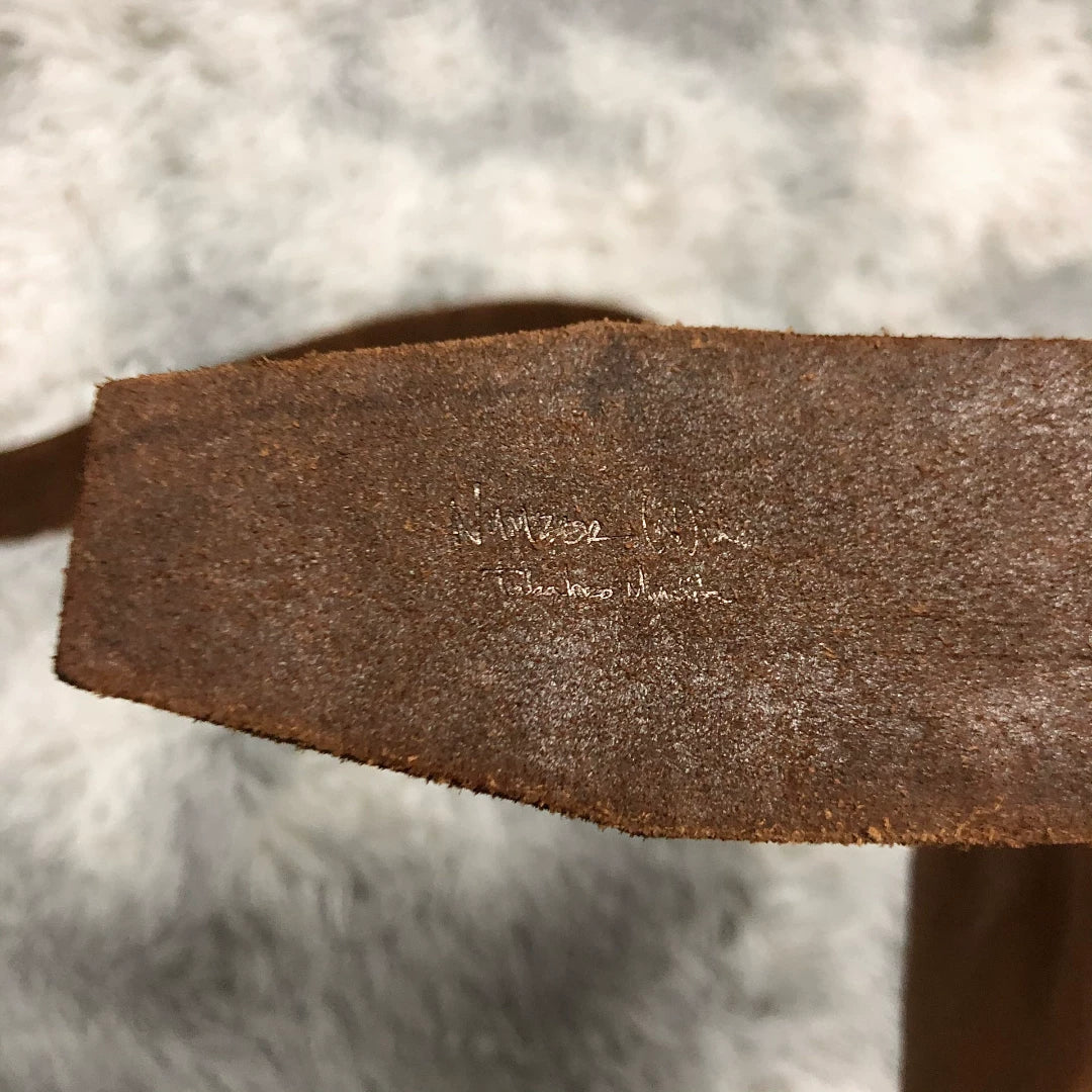 studded western style leather belt