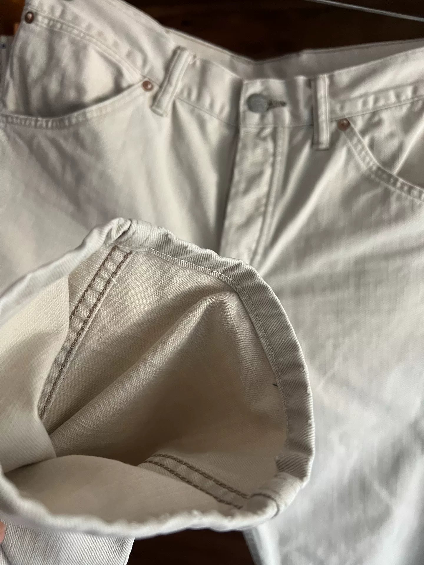 RRL Double RL Gray White Denim Pants