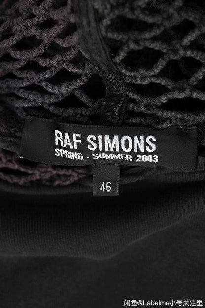raf simons 2003 mesh pullover hoodie