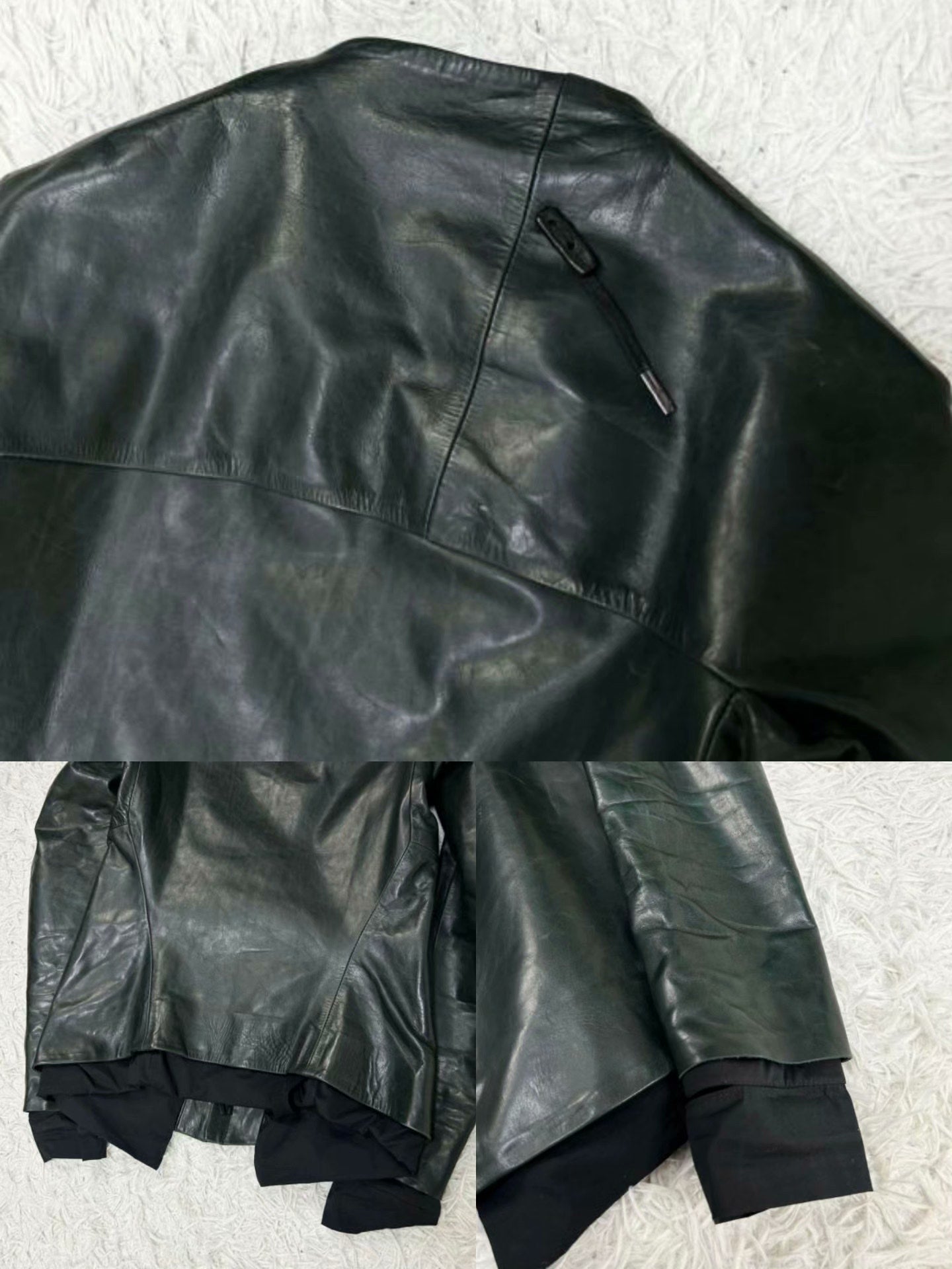 Boris Bidjan Saberi Calf Leather Riders Jacket