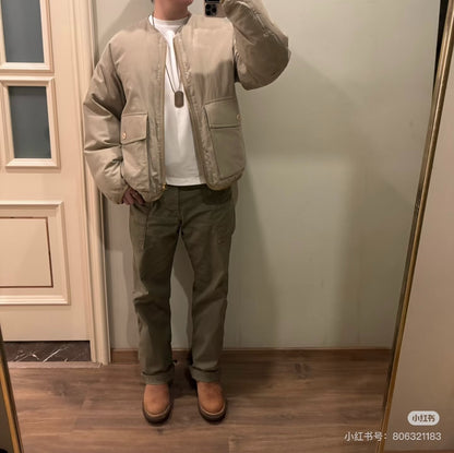 visvim iris down jacket beige reversible