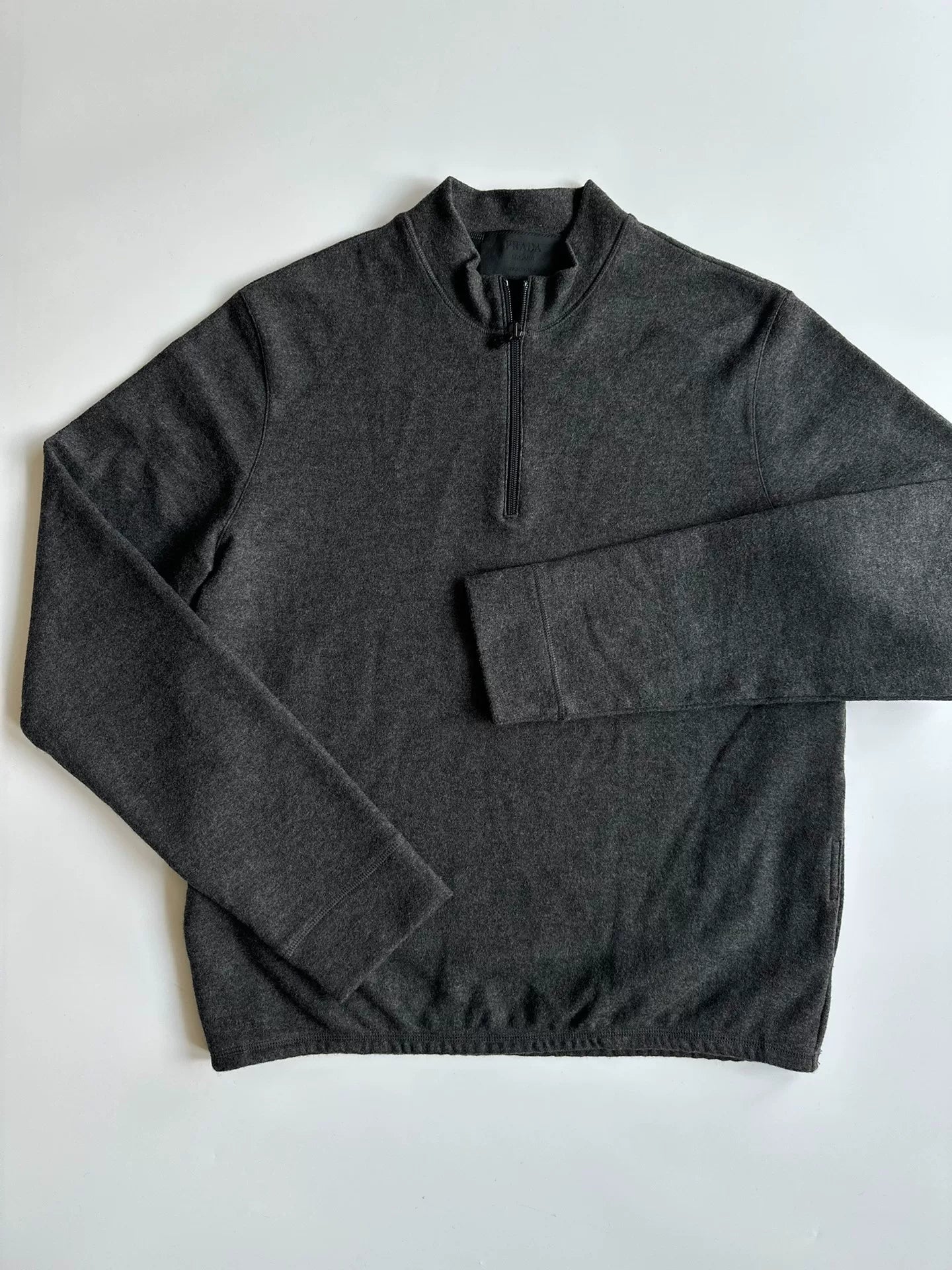 PRADA Half-Zip Wool Pullover Sweatshirt