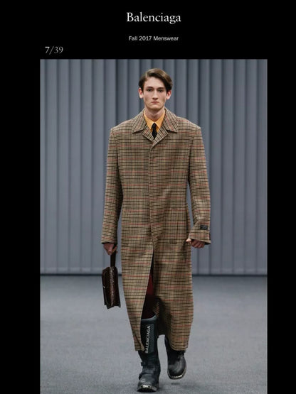 balenciaga houndstooth wool coat with champagne lining