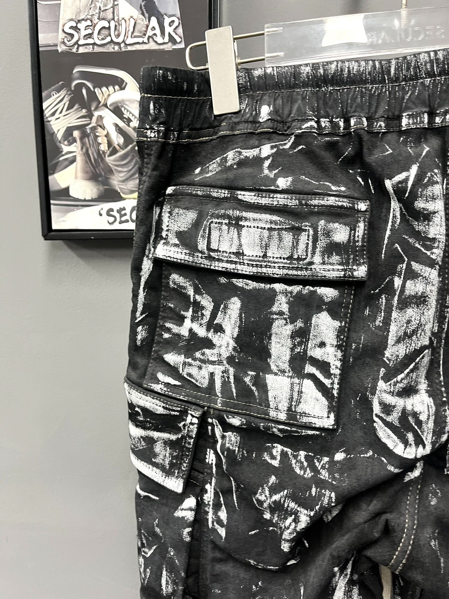 Rick Owens 21FW Painted Cargo Pants