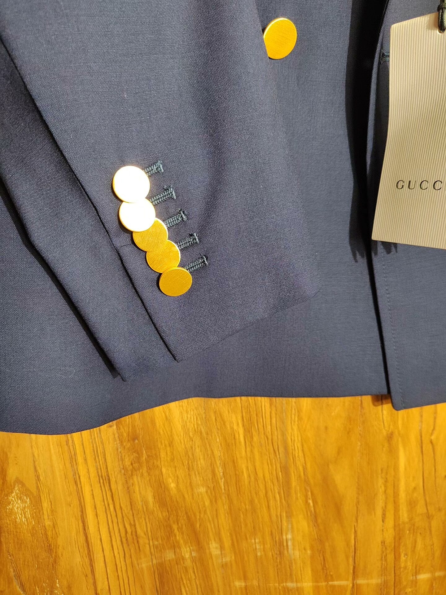 Gucci Double Breasted Blazer Navy Blue