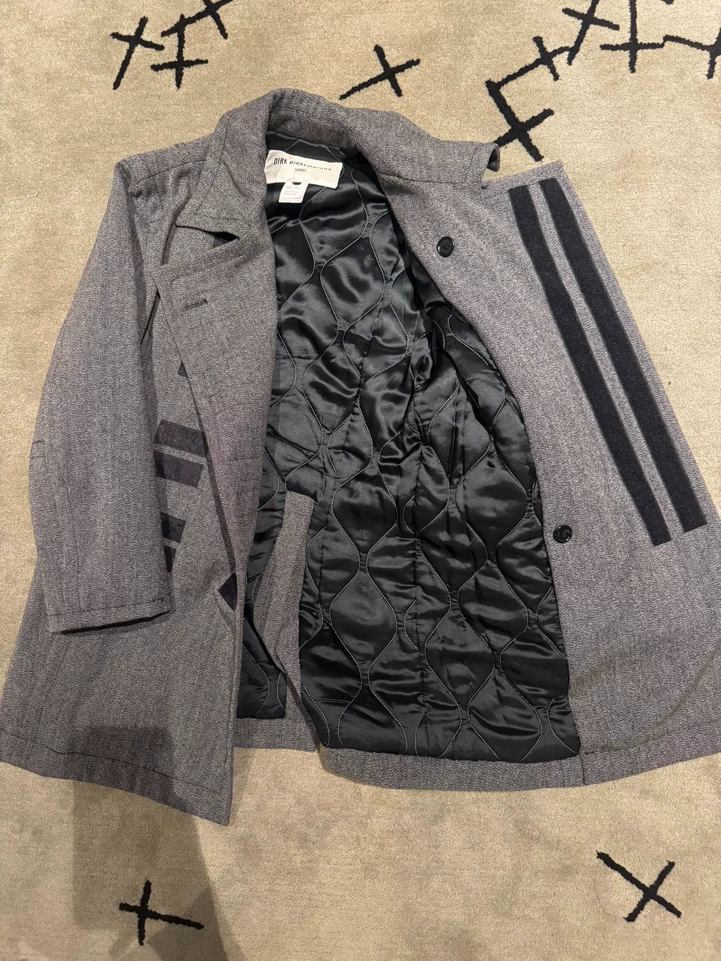 Dirk Bikkembergs Long Quilted Suit Jacket