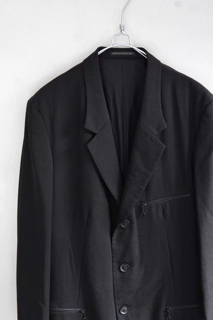 Yohji Yamamoto S/S 2022 Ring Zip Wool Coat