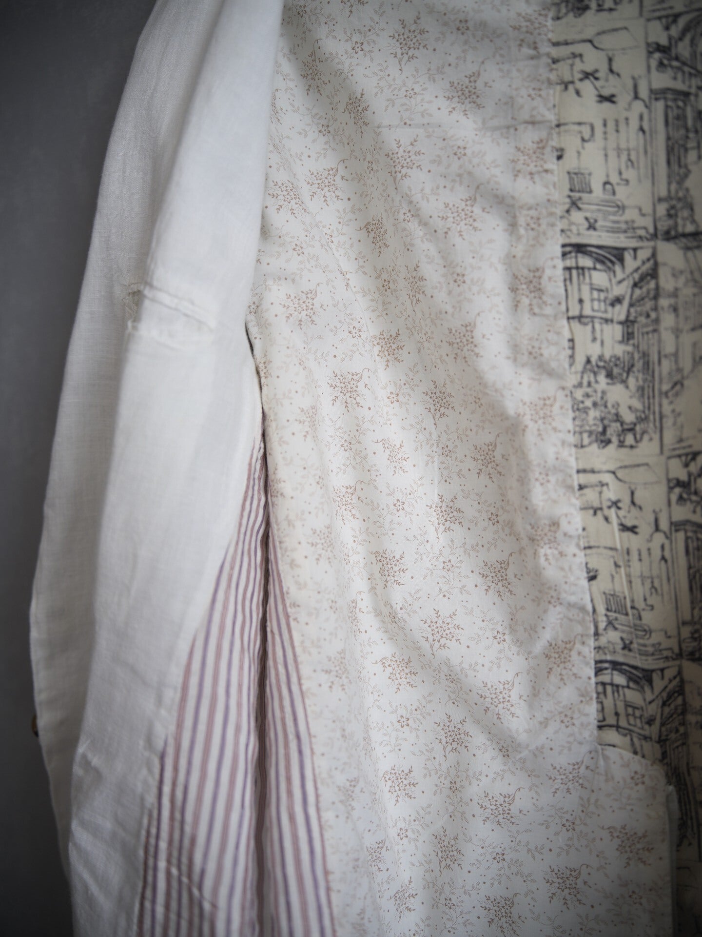 Geoffrey B. Small Antique Button Linen Suit