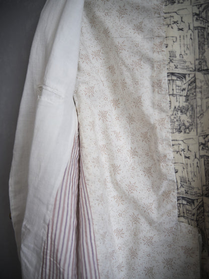 Geoffrey B. Small Antique Button Linen Suit