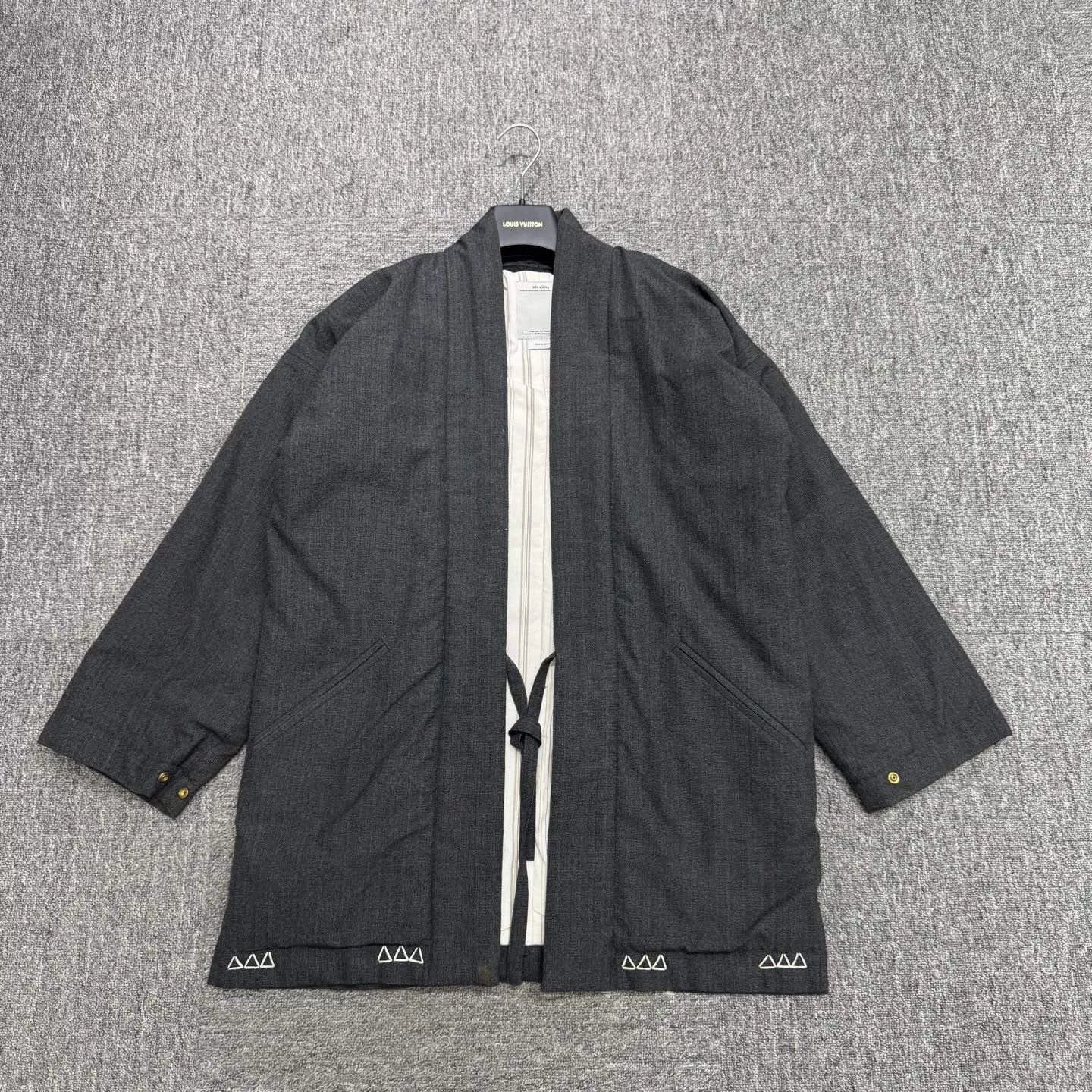 VISVIM Dark Gray Robe-Style Coat