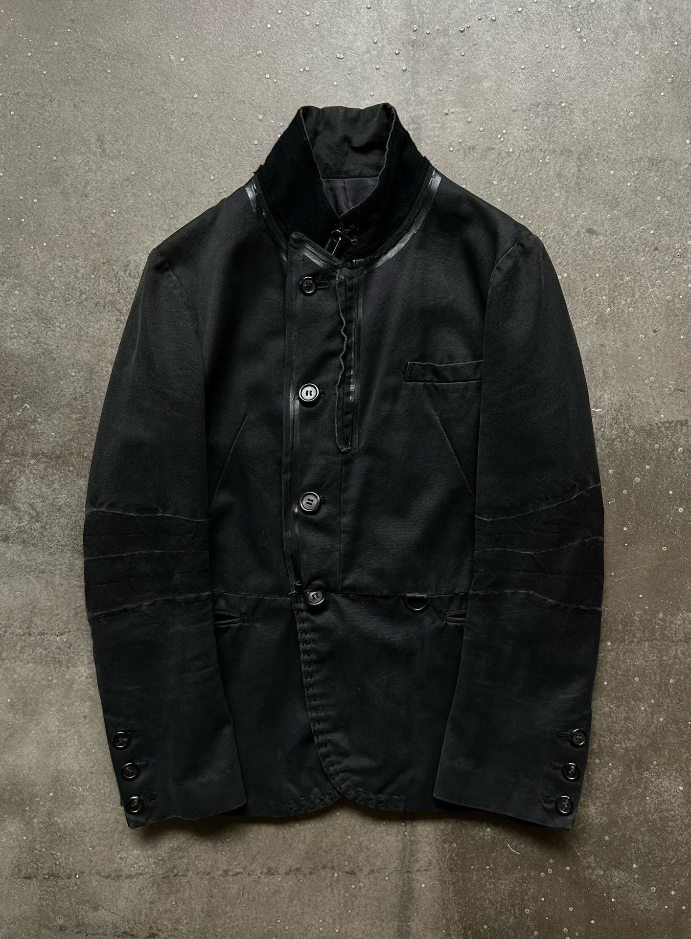 black double-breasted blazer jacket