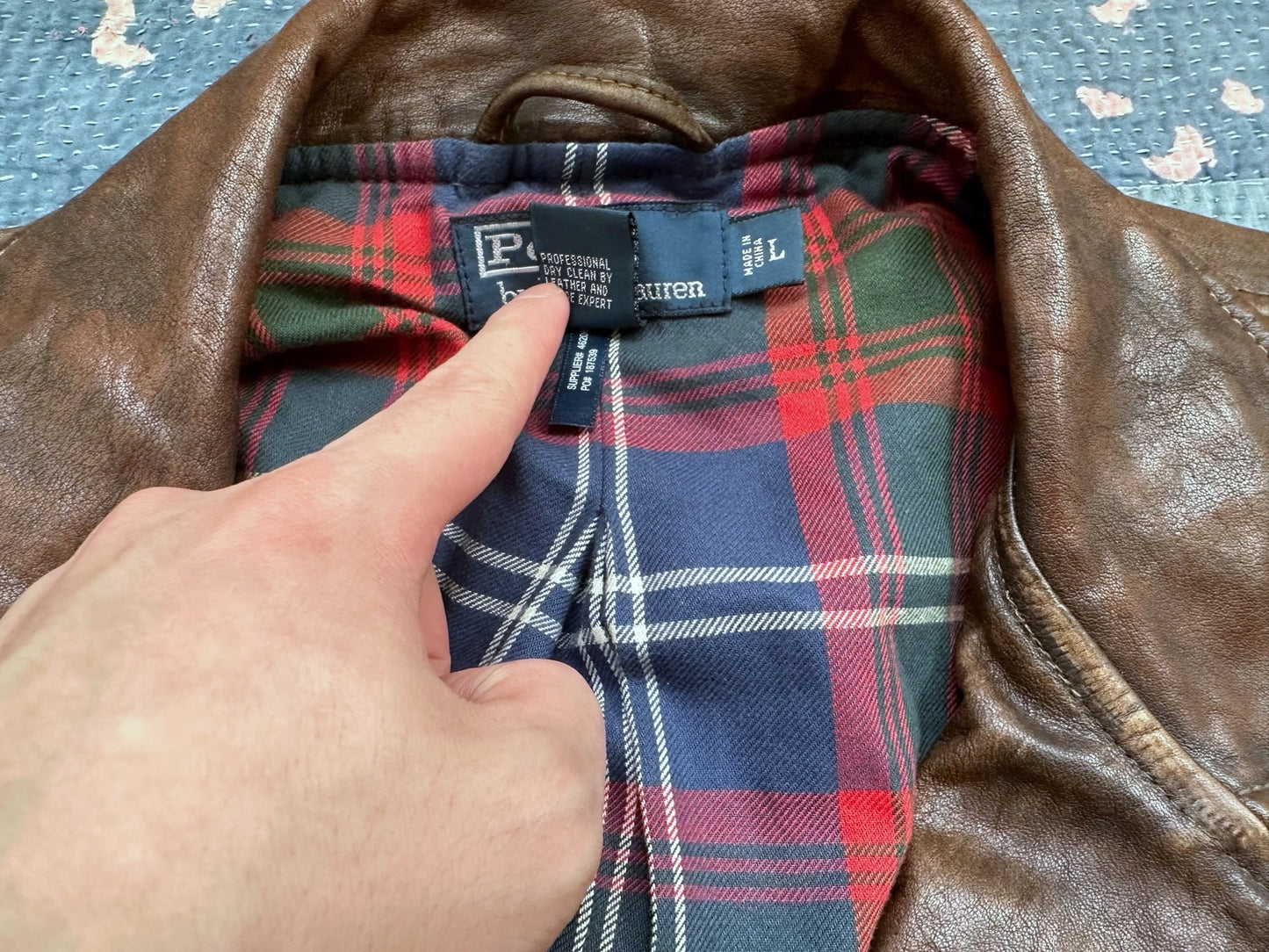 Polo Ralph Lauren RRL Slant Zip Leather Jacket