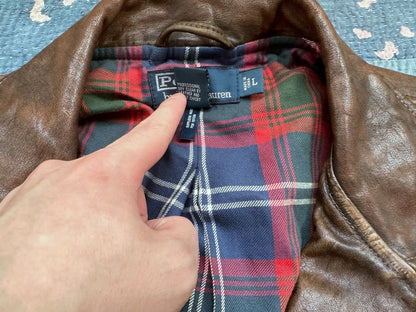 Polo Ralph Lauren RRL Slant Zip Leather Jacket