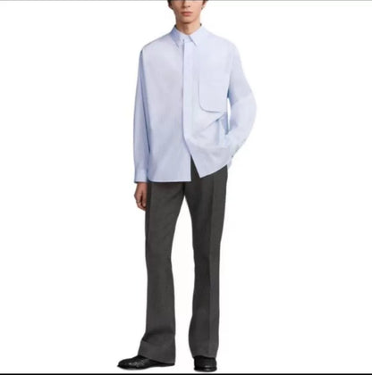 Dior Striped Embroidered Logo Shirt Men