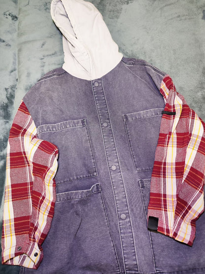 N.HOOLYWOOD Denim Check Shirt Jacket