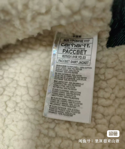 carhartt wip × paccbet check flannel shirt