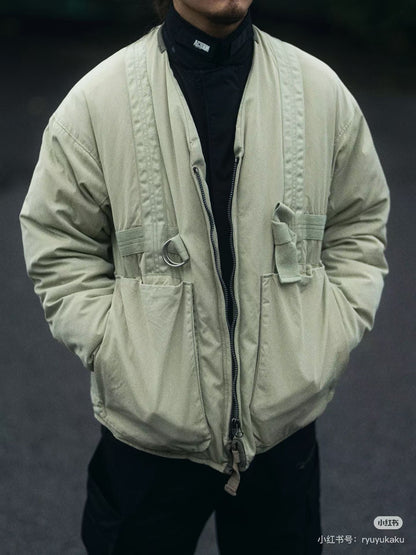 visvim harrier rig down jacket in beige