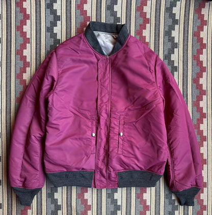 hand embroidery flight jacket reversible design