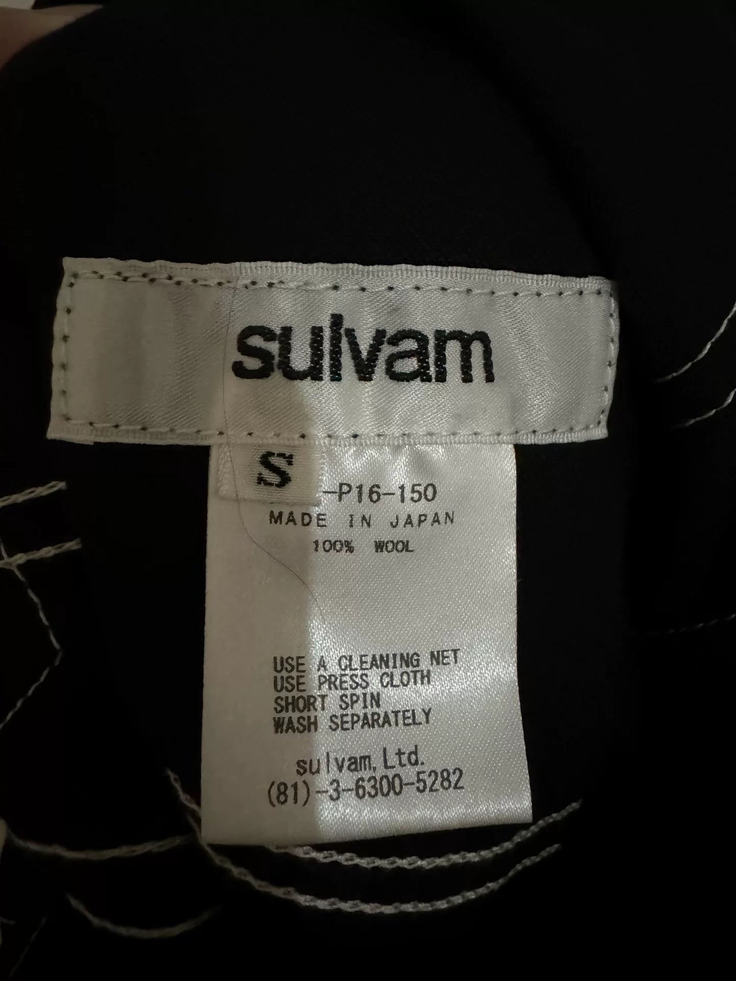 lightweight black wool pants with unique design