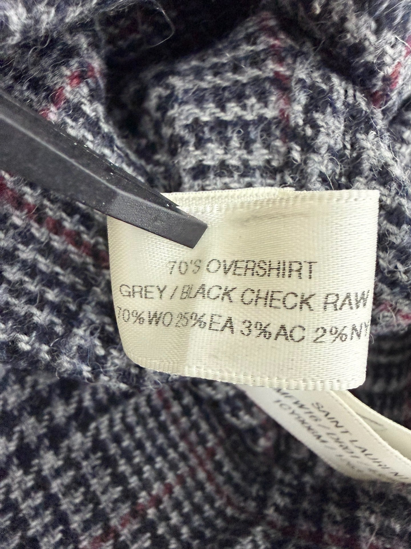 Saint Laurent 16FW Check Wool Overshirt
