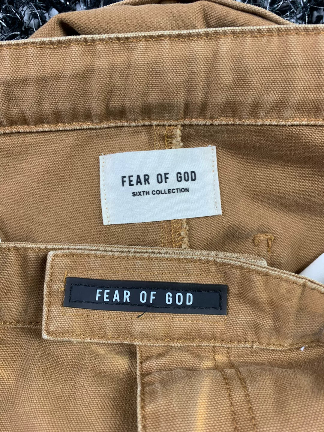 fear of god canvas work pants XL