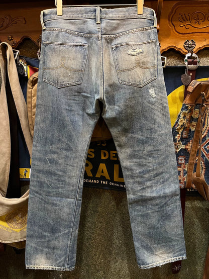 distressed denim jeans from double rl polo