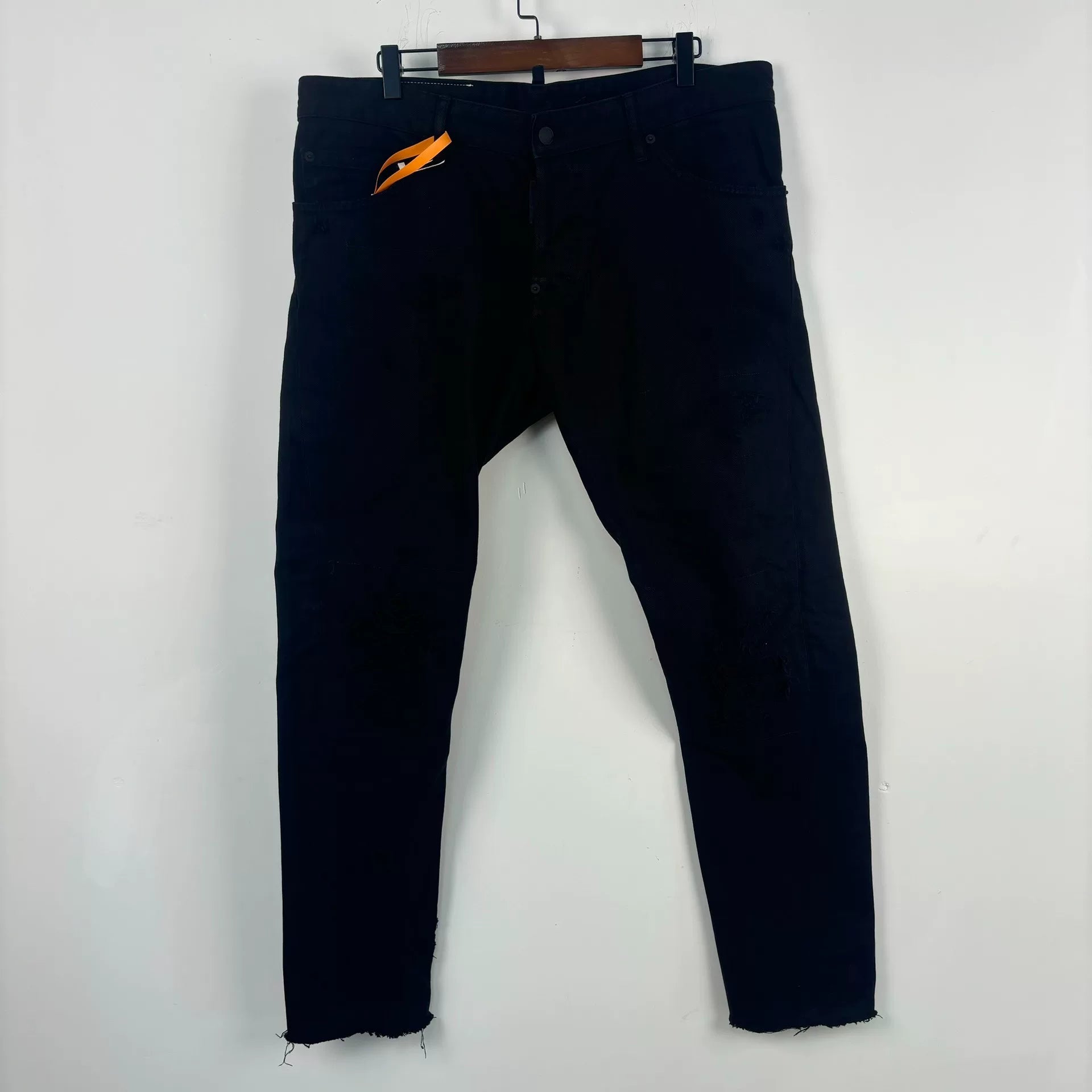 dsquared2 black logo denim pants size 53