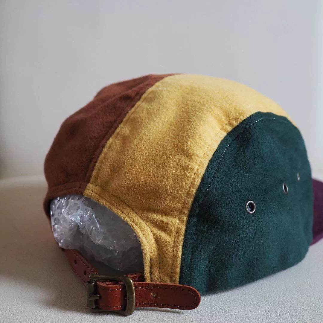 noah multicolor camp cap with leather strap