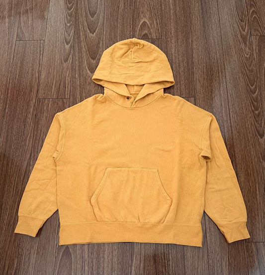 visvim amplus sb hoodie in mustard yellow