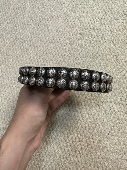 Chrome Hearts Gunslinger Narrow Silver Stud Belt