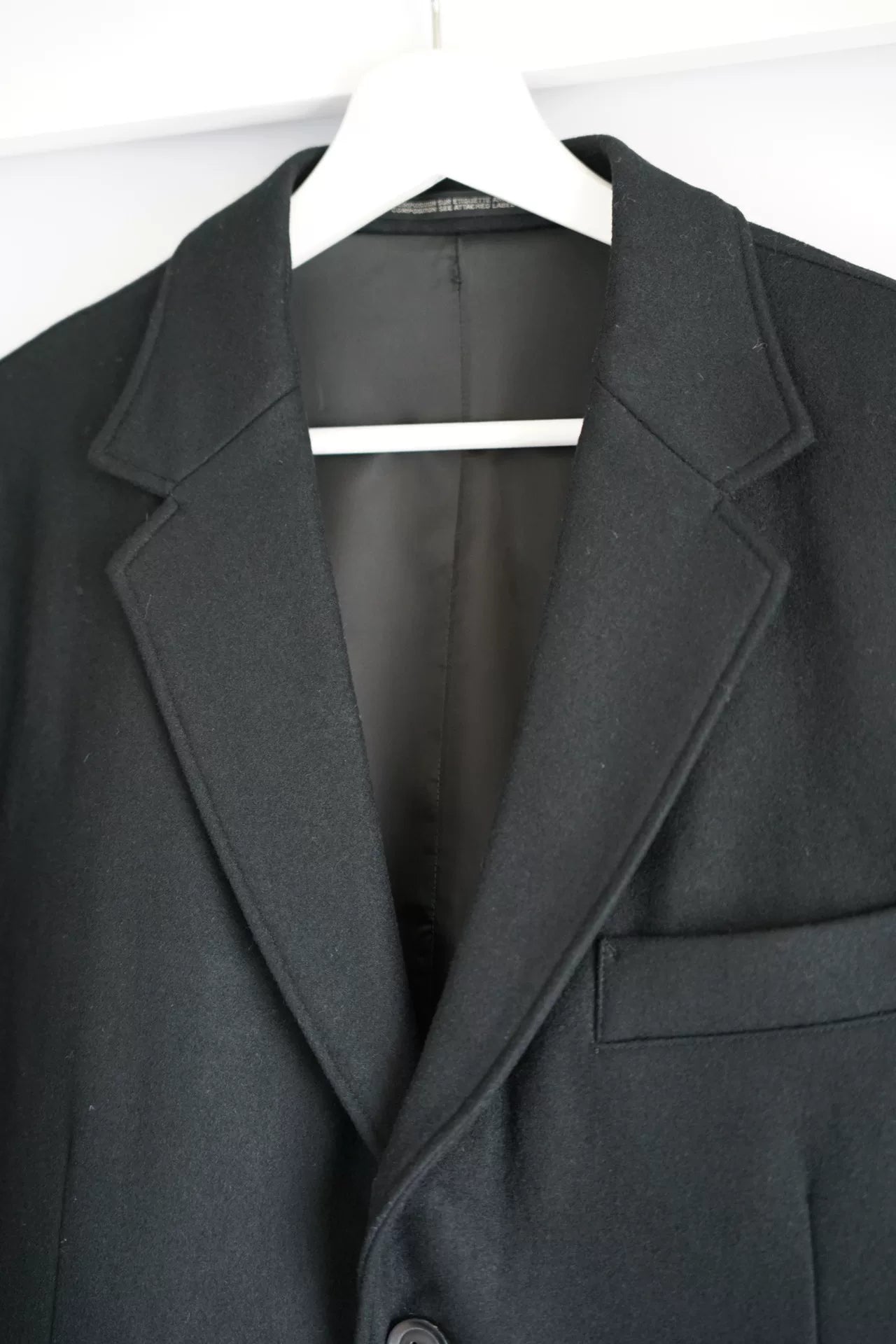 yohji yamamoto black layered suit jacket
