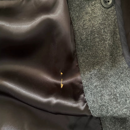 CDG Collarless Printed Tailcoat Trench