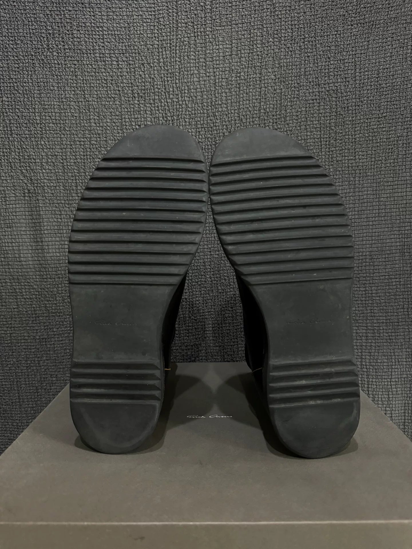 black leather chelsea boots by rick owens