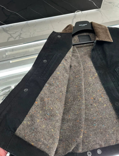 Saint Laurent Washed Black Denim Jacket