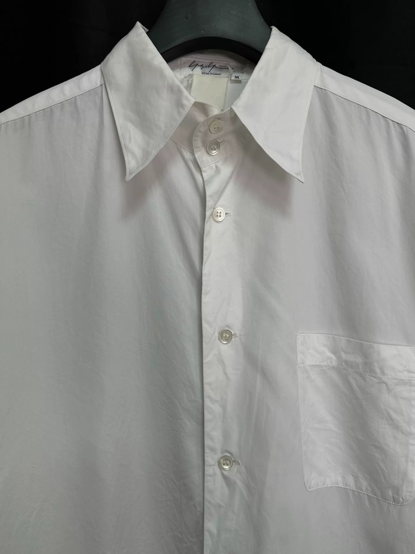 yohji yamamoto white cotton shirt