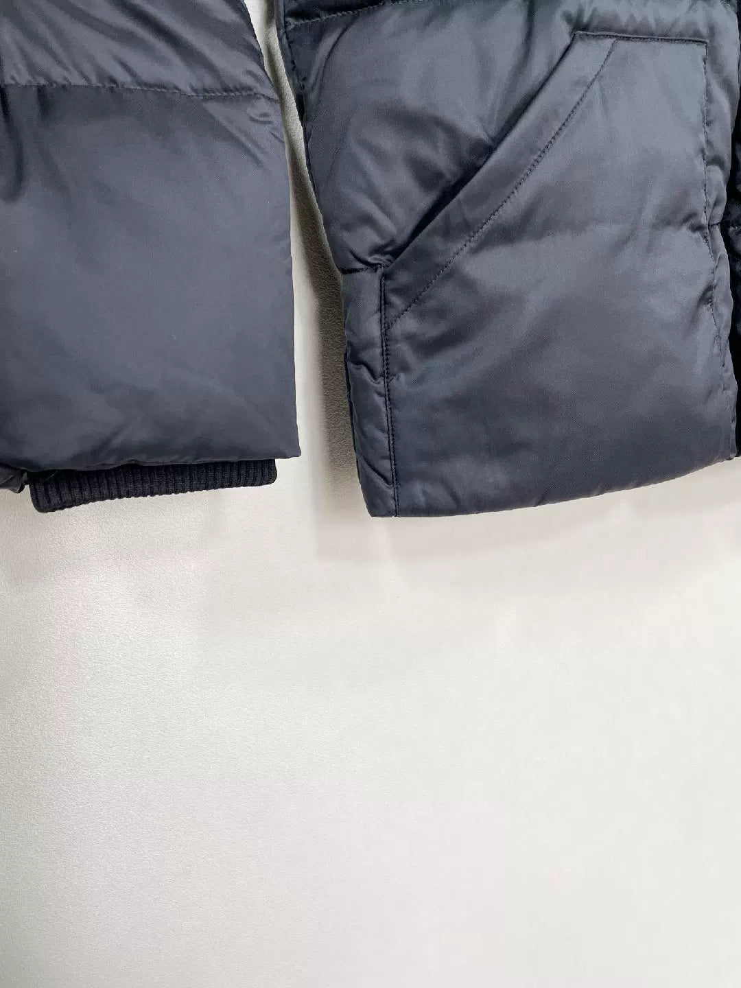 Saint Laurent Black Studded Leather Puffer Jacket