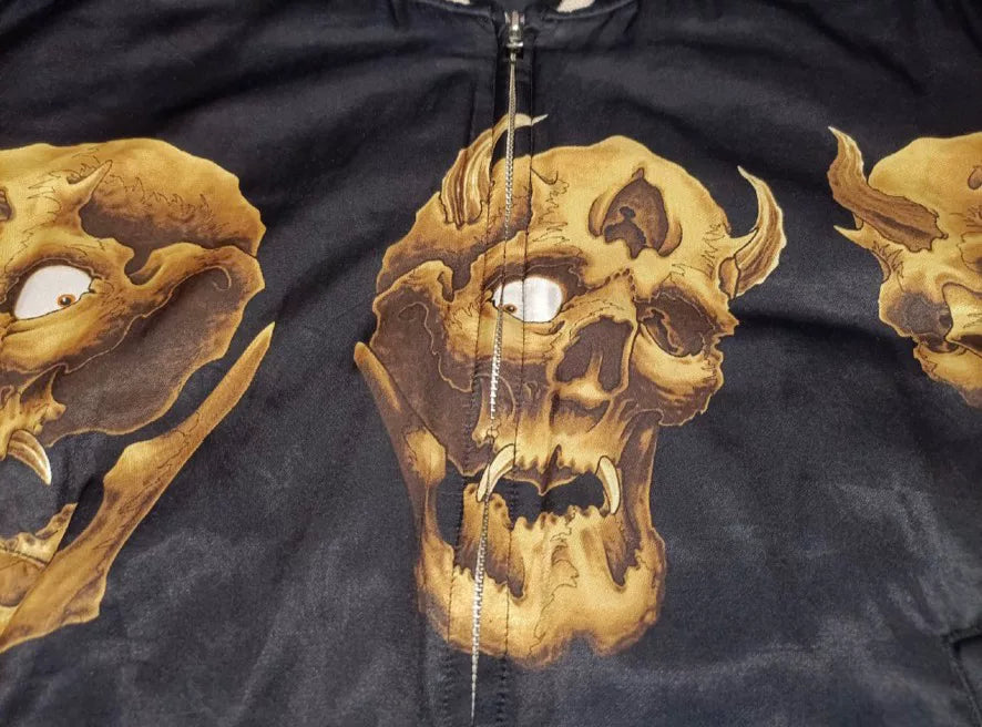 wacko maria tattoo studio skull baseball jacket