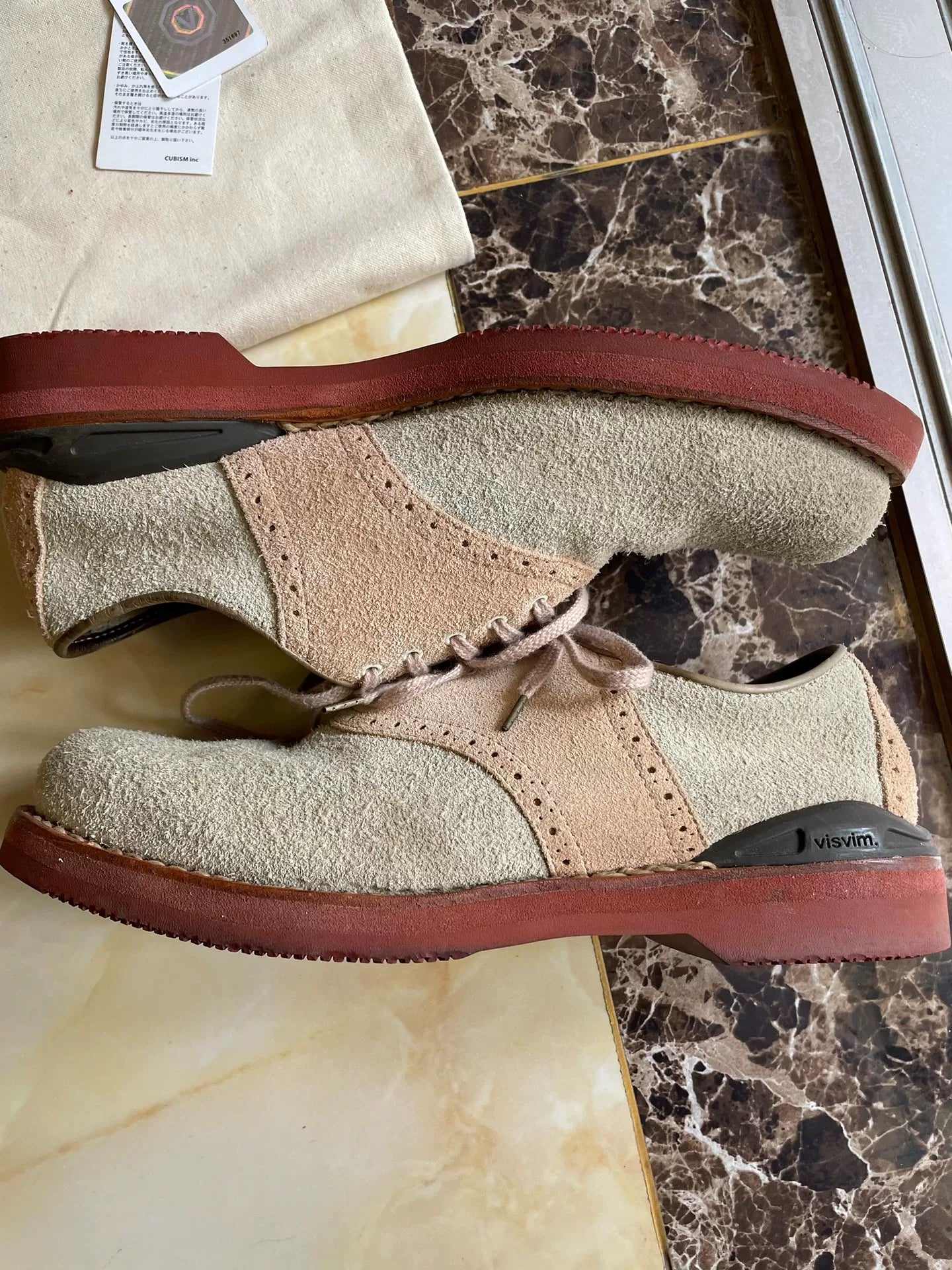 VISVIM PATRICIAN SUEDE-FOLK Low-Top Boots