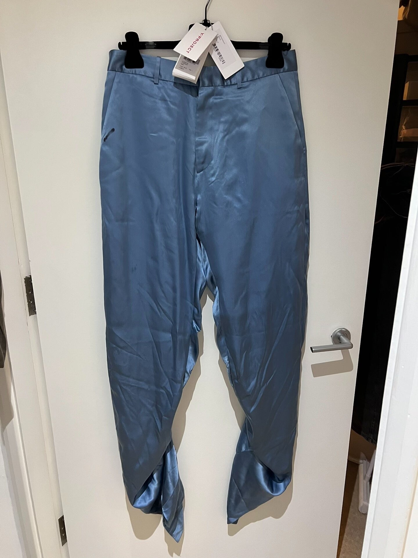 y project Wrinkled Layered Silk Pants