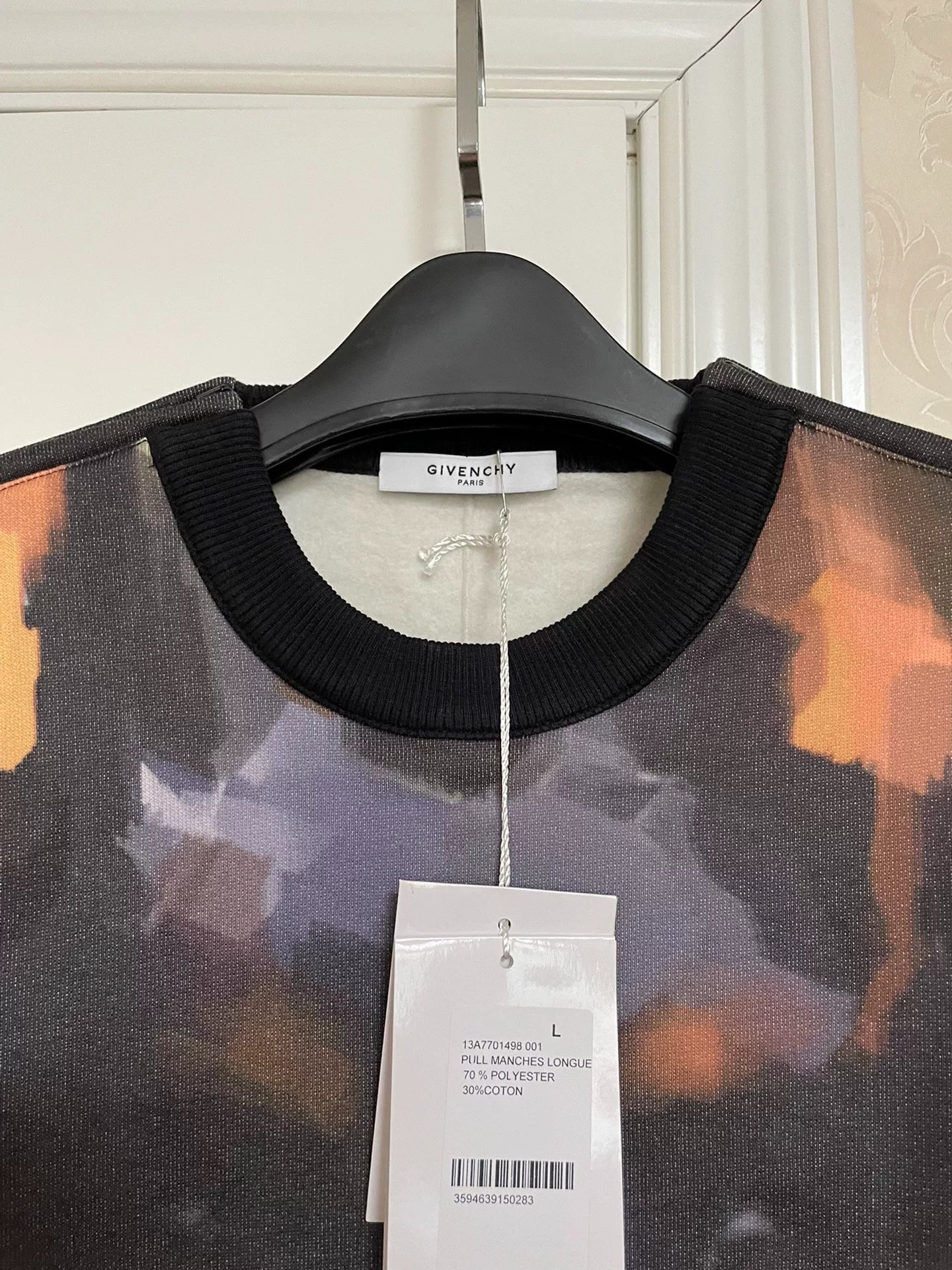 givenchy dog print fleece sweatshirt large