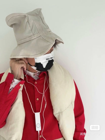 visvim down muffler scarf in ivory