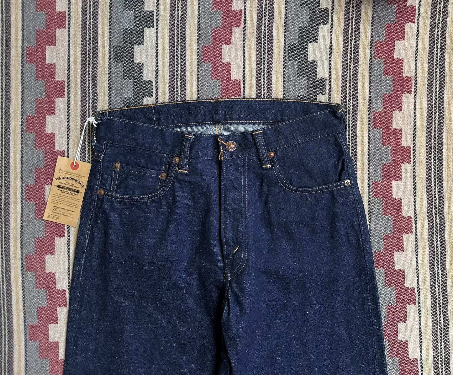 warehouse 1105 raw denim straight jeans