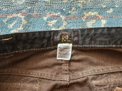 rrl vintage embroidered denim pants