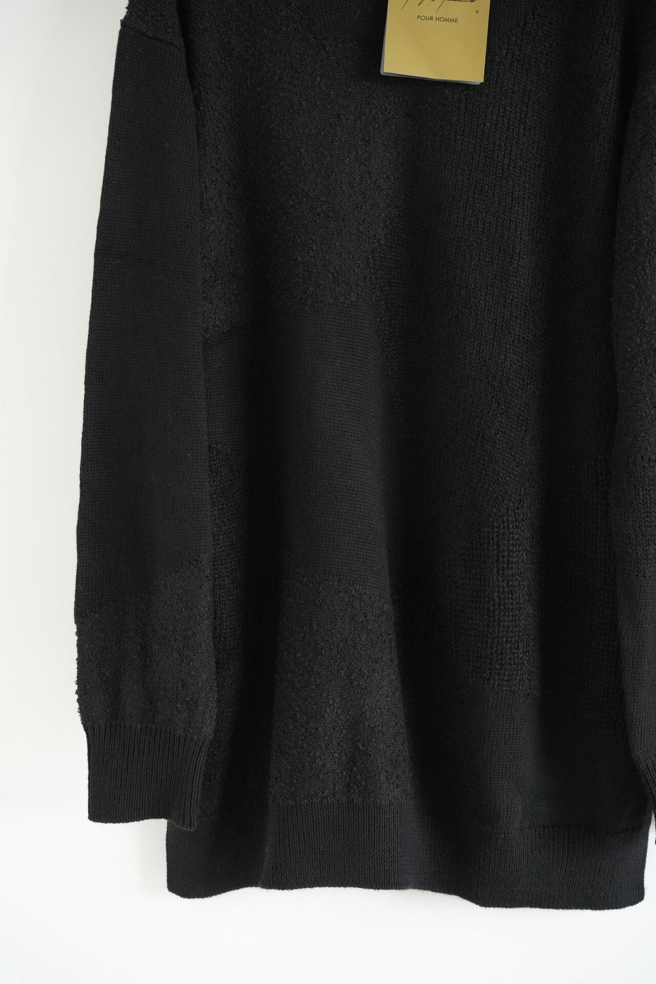 black oversized textured sweater