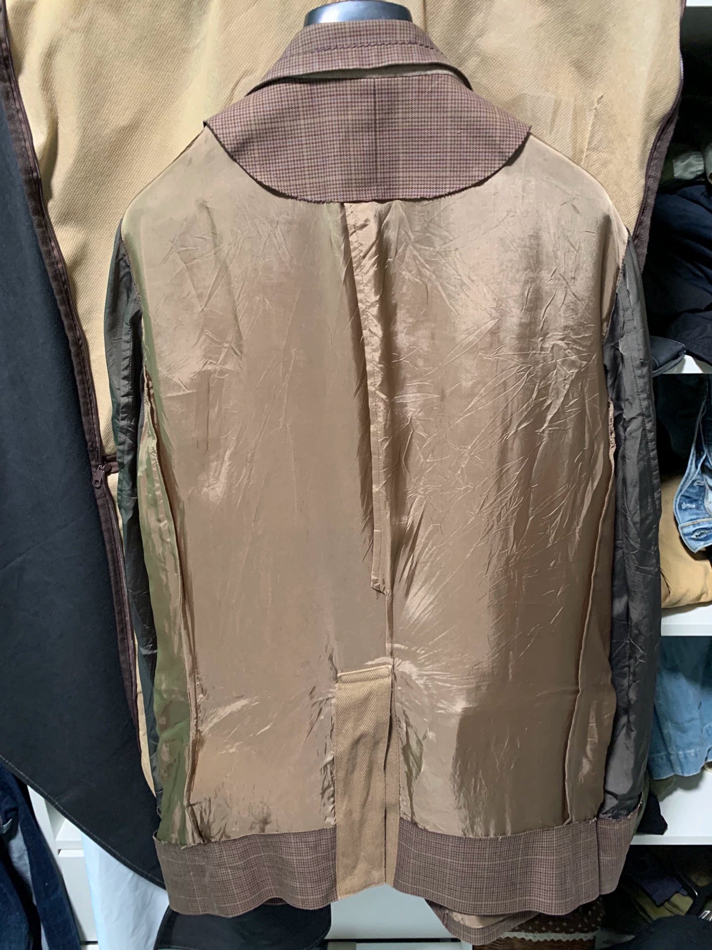 sacai classic men's patchwork blazer