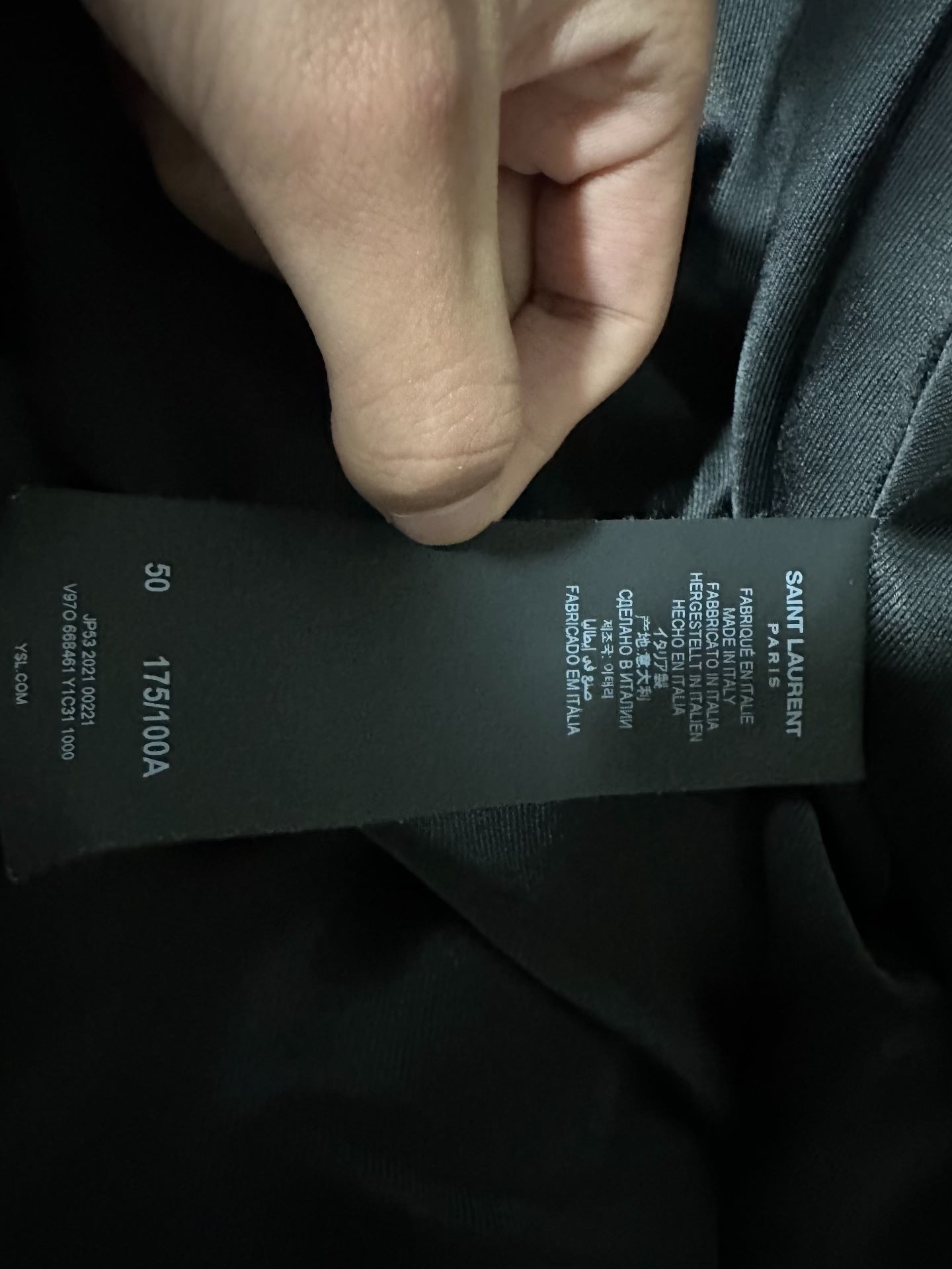 Saint Laurent YSL 21FW Satin Flight Jacket