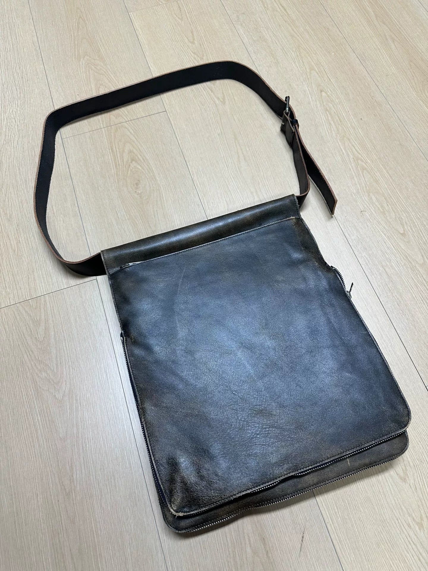 Yohji Yamamoto Pour Homme Double-Layer Briefcase Crossbody