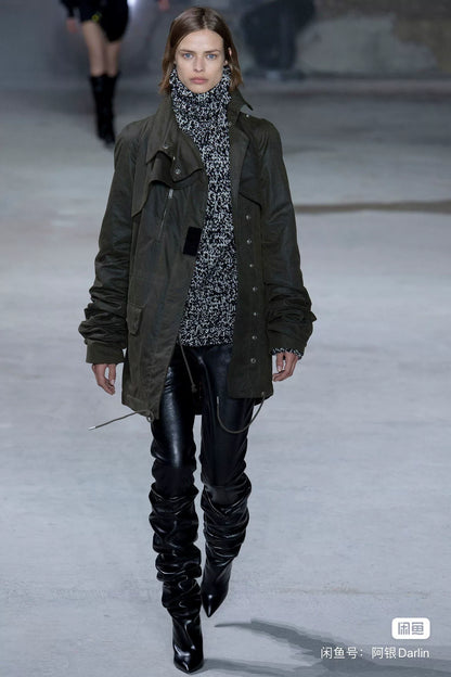 saint laurent high-neck wool sweater