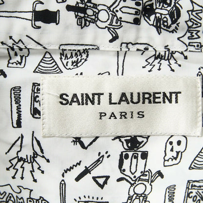 Saint Laurent Men's White Graphic Shirt