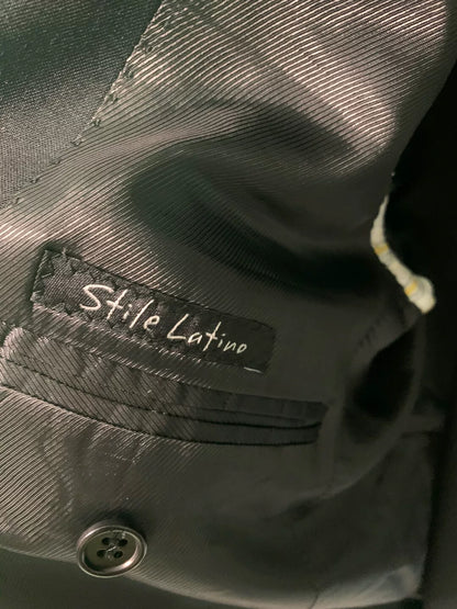 black italian tailored suit size 46